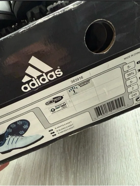 Adidas Women’s White Navy Golf Spikeless Lace Up Athletic Golf Shoes size 7 - Picture 9 of 10